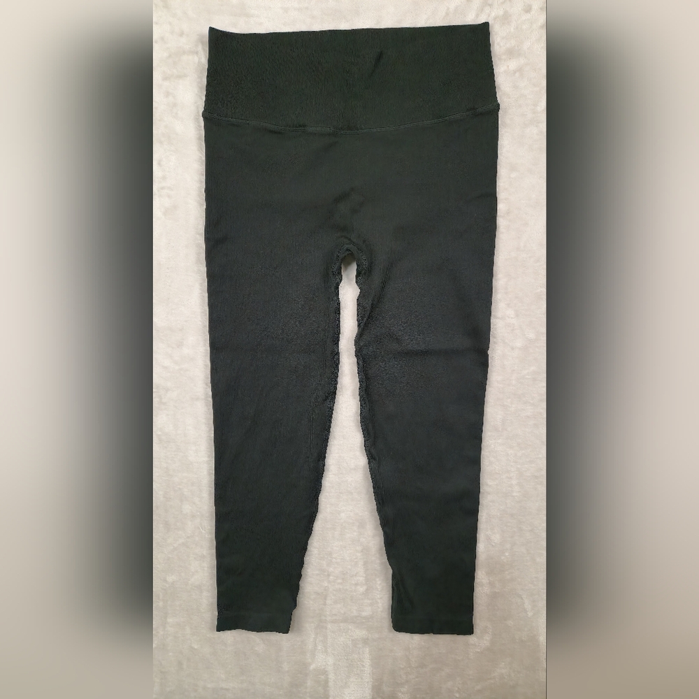 Victoria's Secret Classic Ribbed Black Leggings Women's Size XL